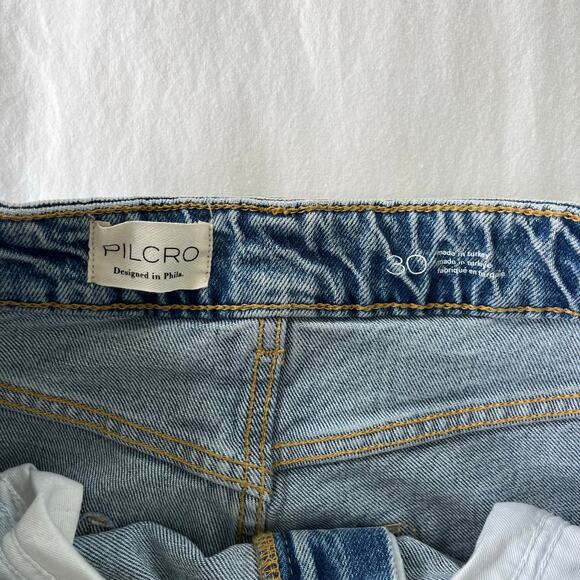 Anthropologie Pilcro Austyn High Rise Wide Leg Rhinestone Embellished Denim Jean - Picture 12 of 16